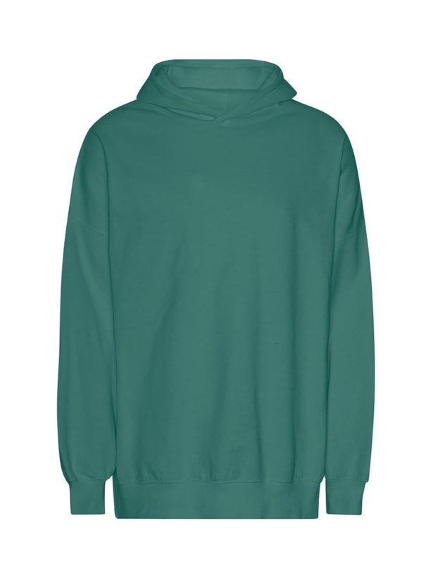 Neutral T 63111 Mikina s kapucí z těžké bio IC bavlny "Tiger" 77.T311 teal