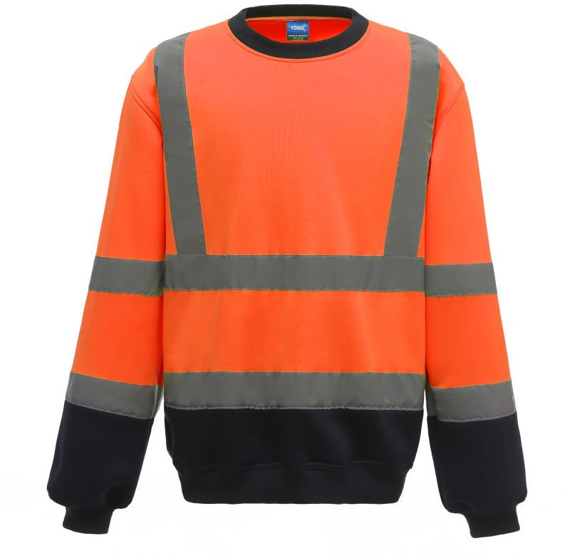 Yoko HVJ 510 Hi-Vis mikina 79.J510 hi vis orange/navy