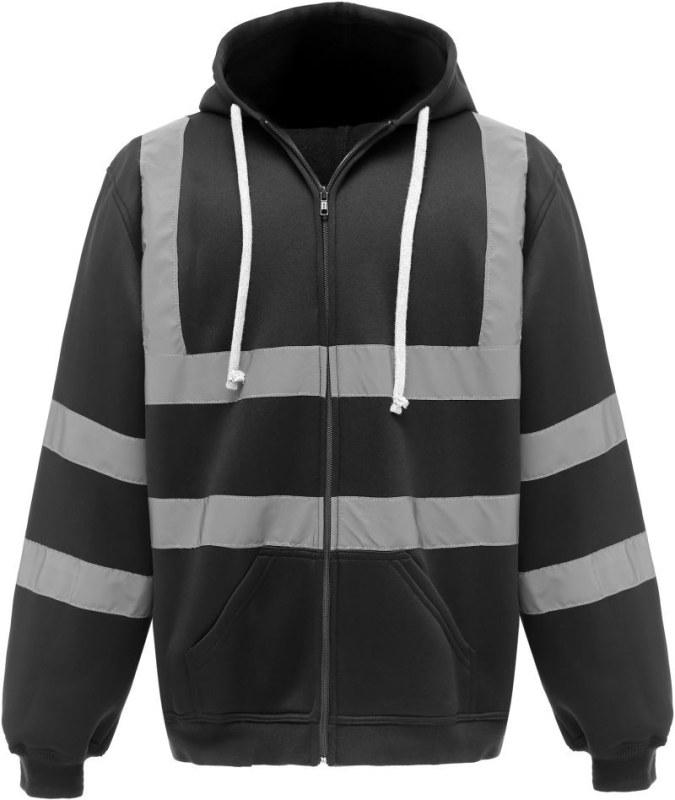 Yoko HVK 07 Hi-Vis mikina s&nbsp;kapucí 79.VK07 black - Dámské oblečení mikiny