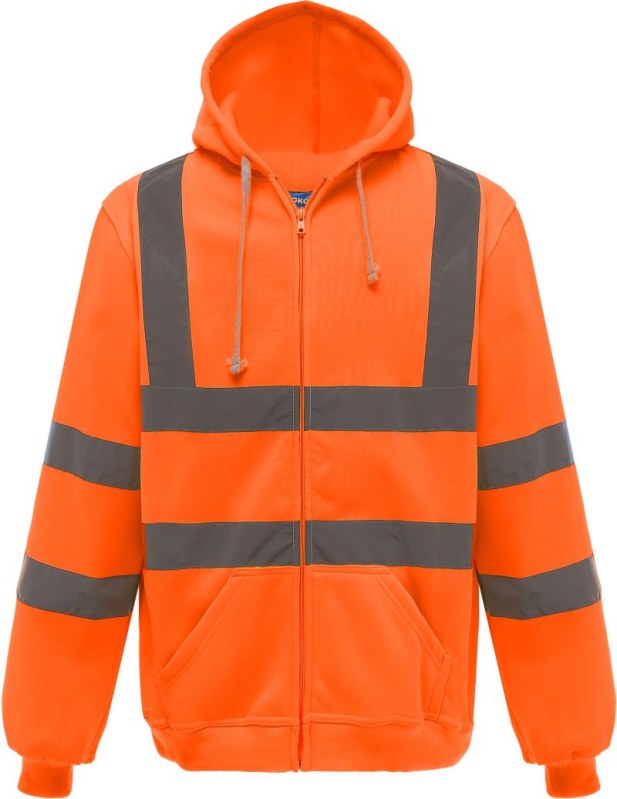 Yoko HVK 07 Hi-Vis mikina s kapucí 79.VK07 hi vis orange