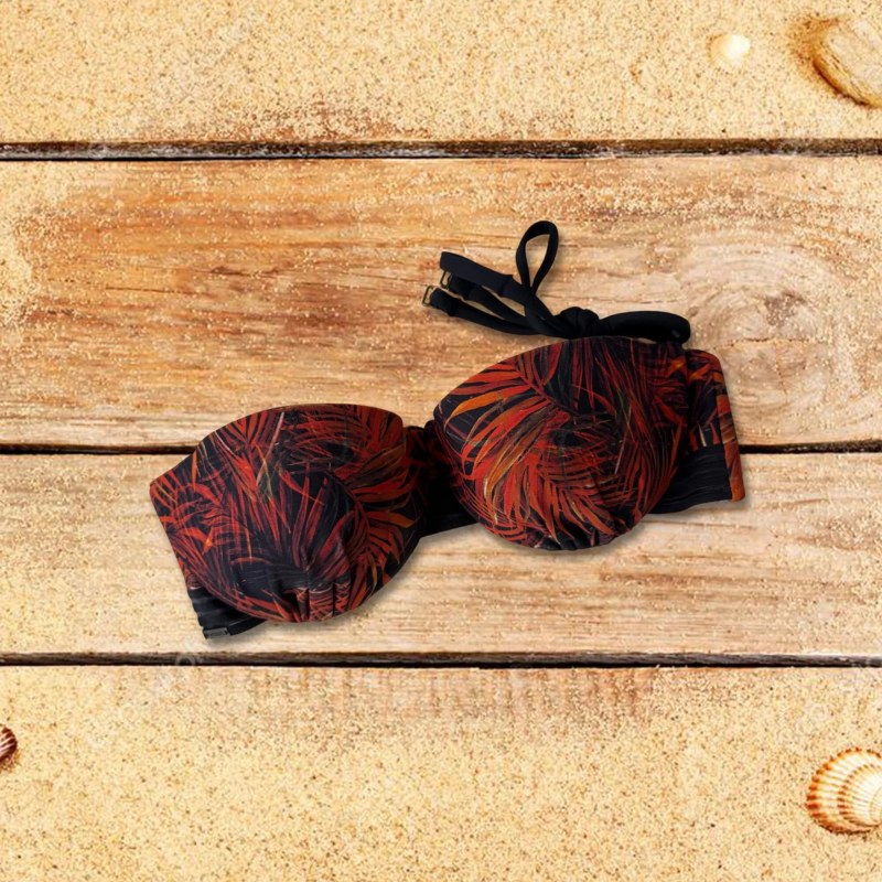 Vrchní díl plavek BB716 černá-oranž - Selmark - Dámské oblečení plavky