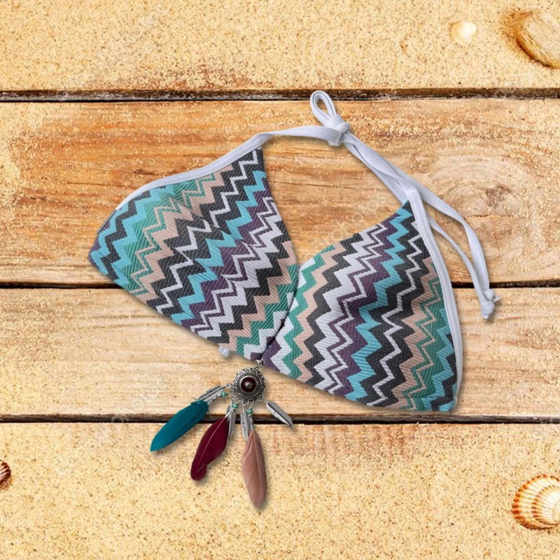 Vrchní díl plavek B8822 modrá-mix - Selmark - Dámské oblečení plavky