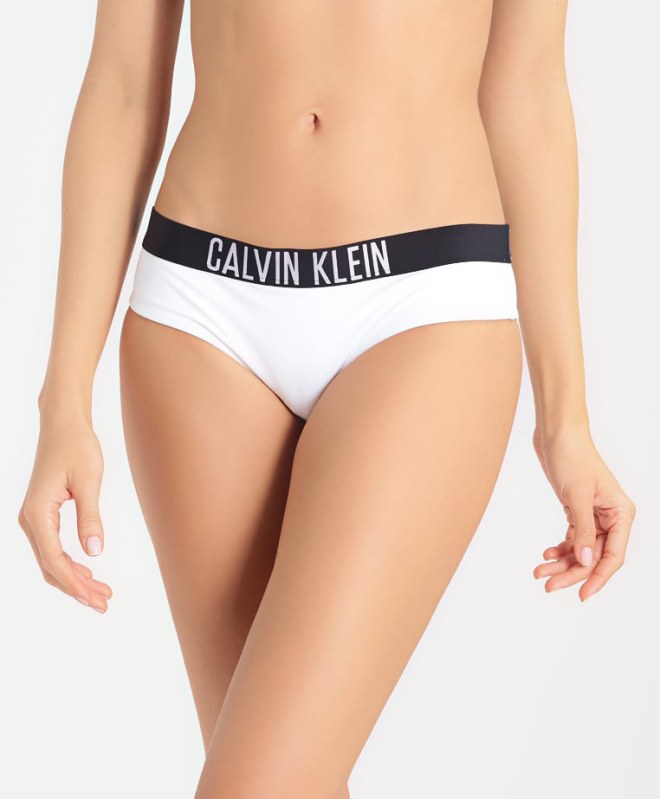 Spodní díl plavek KW0KW00221-100 bílá - Calvin Klein - Dámské oblečení plavky