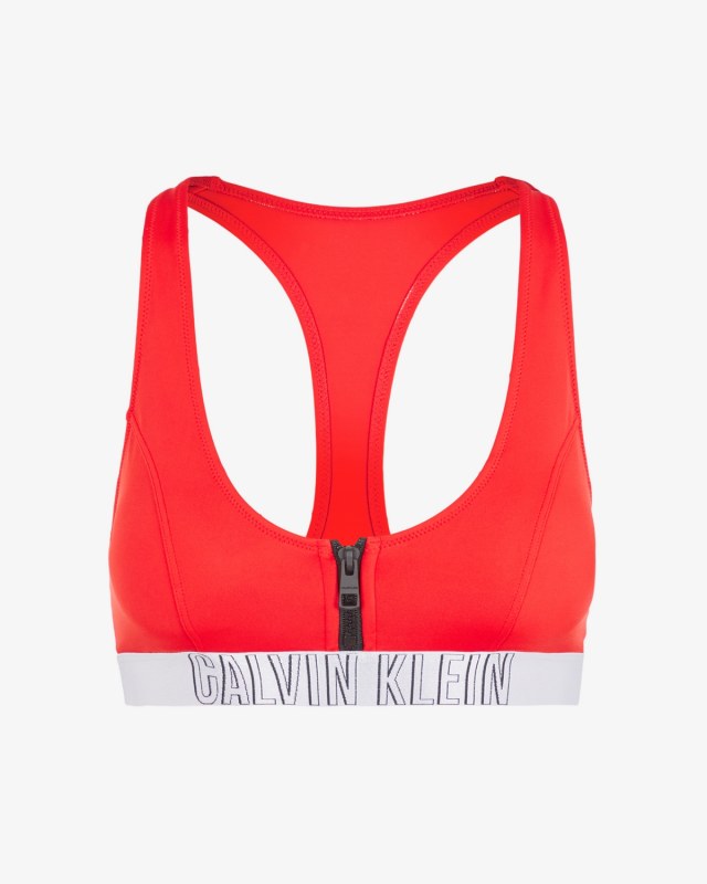 Vrchní díl plavek KW0KW00814-XA7 červená - Calvin Klein - Dámské oblečení plavky