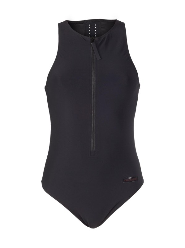Jednodílné plavky KW0KW00811-BEH černá - Calvin Klein - Dámské oblečení plavky