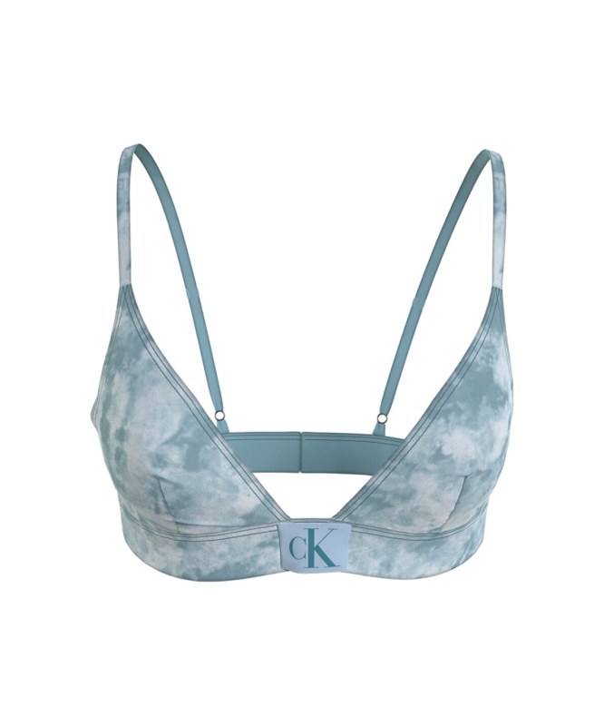 Dámská plavková podprsenka bikini KW0KW02121 OGY modrá - Calvin Klein - Dámské oblečení plavky