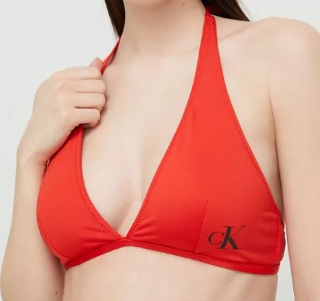 Dámský vrchní díl plavek KW01973 XNE červená - Calvin Klein - Dámské oblečení plavky