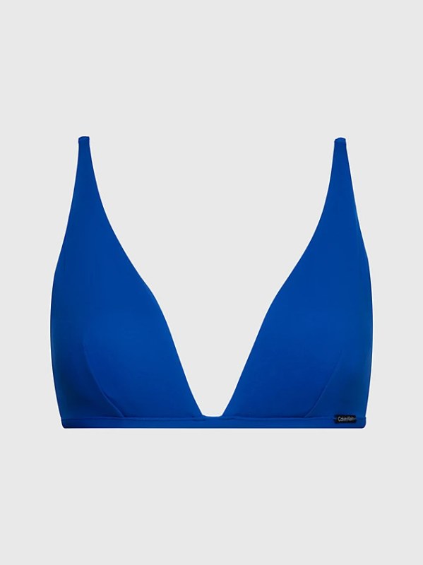 Dámská plavková podprsenka BIKINI KW0KW02041 C66 modrá - Calvin Klein - Dámské oblečení plavky