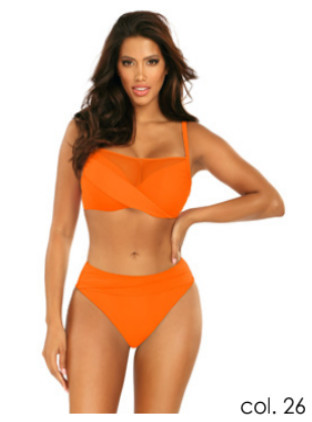 Dámské dvojdílné plavky Fashion 16 S1002N2-26c, oranžová - Self - Dámské oblečení plavky