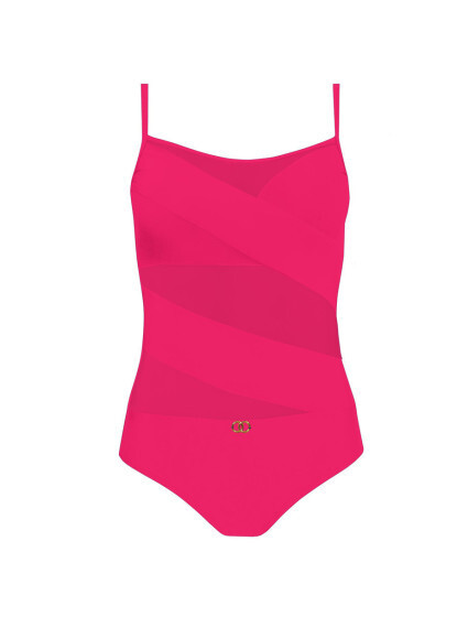 Dámské jednodílné plavky FASHION 11 růžové - Self - Dámské oblečení plavky