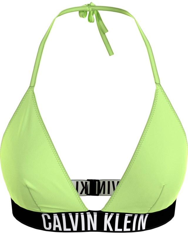 Dámská plavková podprsenka KW0KW02506 MOT neonově žluté - Calvin Klein - Dámské oblečení plavky