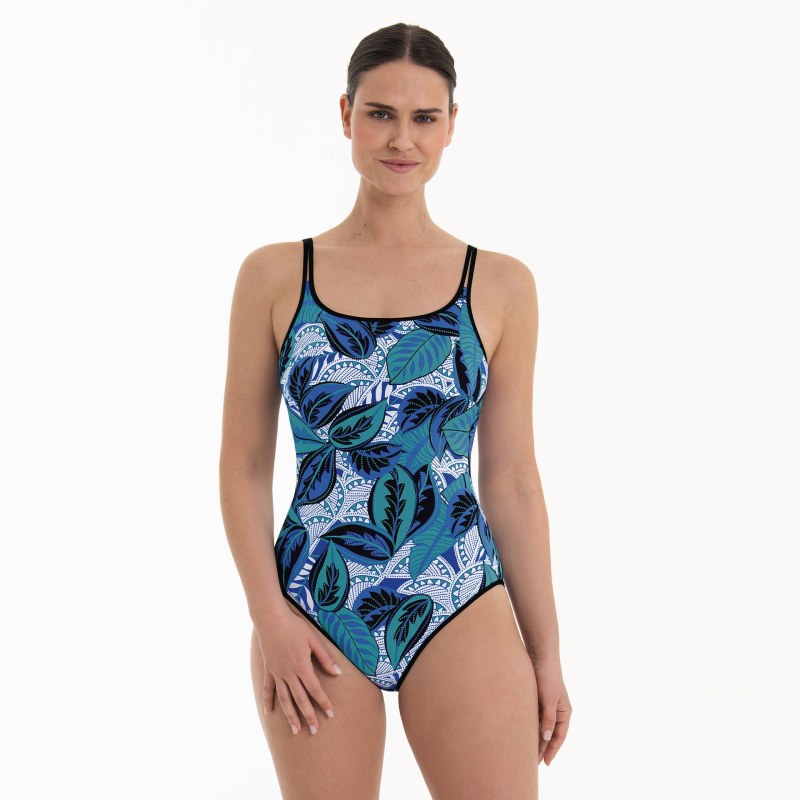 Dámské Style Olinda jednodílné plavky 6288 326 Modrá mix - Anita - Dámské oblečení plavky