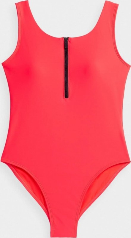 Dámské plavky H4L21-KOSP002 neonově růžové - 4F - Dámské oblečení plavky