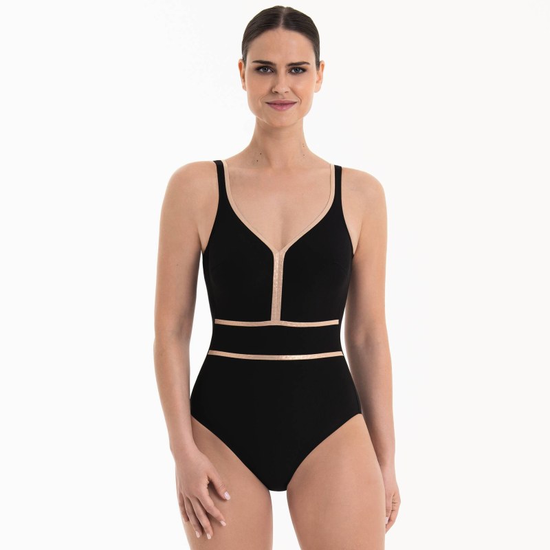 Style Cura jednodílné plavky 7207 černo-zlaté - Anita Classix - Dámské oblečení plavky