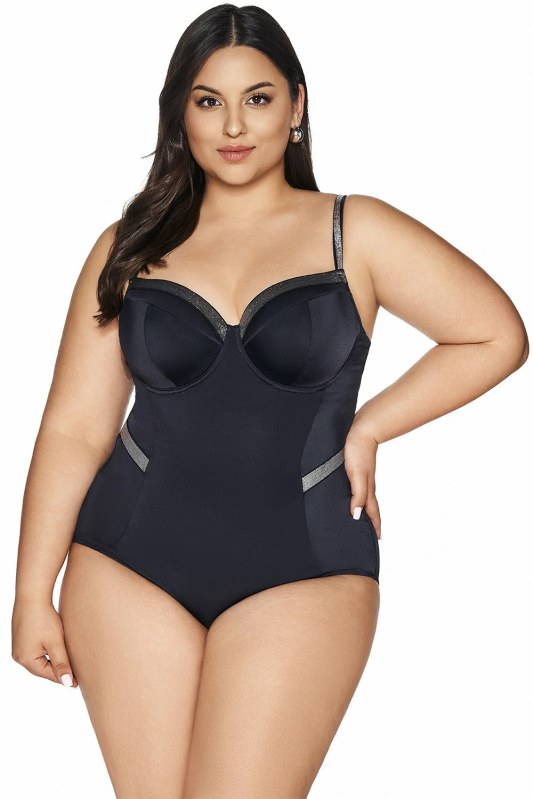 Dámské jednodílné plavky SKJ-63 Černá - AVA - Dámské oblečení plavky