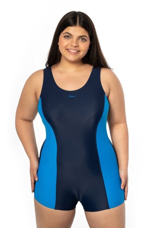 Plavky s nohavičkou Malcesine jednodílné modré - Dámské oblečení plavky