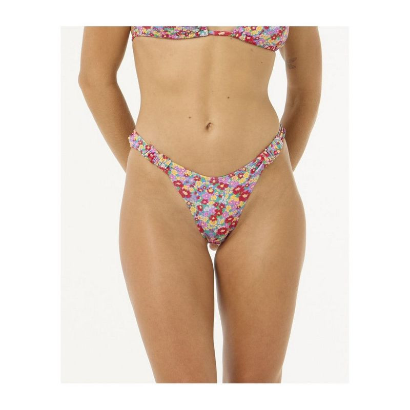 Plavky RIP CURL Las Flores High Leg Skimpy, tyrkysové