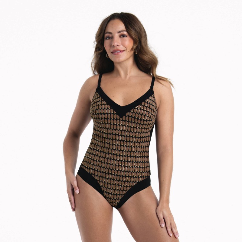 Style Mabela jednodílné plavky 7714 black - RosaFaia