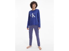 Pyžamový set - QS6773E - X00 - Tmavě modrá s bílým logem - Calvin Klein 5570744