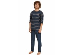 Chlapecké pyžamo Harry 2625 modré s pruhy - Taro