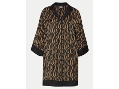 Dámská noční košile YI00017 202 hnědá s&nbsp;potiskem - DKNY
