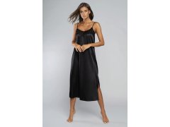Dámská noční košile dlouhá Dotyk Černá - Italian Fashion