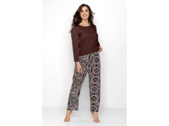 Dámské pyžamo Boho hnědé - Momenti Per Me