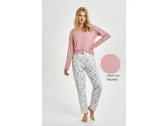 3456 DÁMSKÉ DLOUHÉ PYŽAMO CAROLINE M-XL