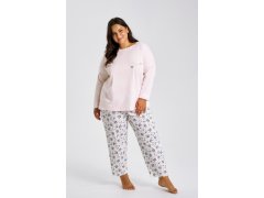 3465 DÁMSKÉ DLOUHÉ PYŽAMO ELLA 2XL-3XL