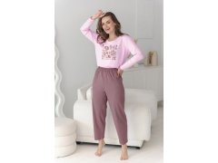 3632 DÁMSKÉ DLOUHÉ PYŽAMO SOLENE M–XL