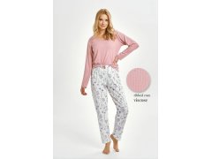 Taro 3456 Caroline long/r M-XL Z25/26 dámské pyžamo