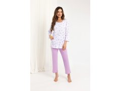 Pyžamo Regina 723 7/8 2XL-3XL Z25/26 dámské rozepínací