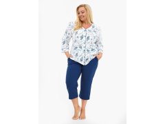 Pyžamo Cornette 162/446 Kristin 2 3/4 3XL-5XL dámské rozepínací