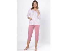 Leveza pyžamo 1636 Dobrusia 3/4 M-2XL rozepínací