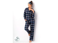 Pyžamo Key LNS 431 B25 long/r S-XL dámské rozepínací