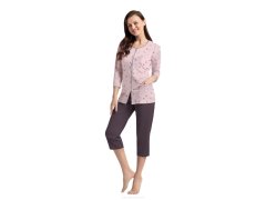 Pyžamo Luna 388 3/4 M-2XL Z25/26 dámské rozepínací