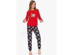 Cornette Young Girl pyžamo 592/186 Teddy length/r Christmas 134-164