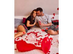 Pyžamo Cornette 326/206 Symboly lásky kr/r 3XL-5XL