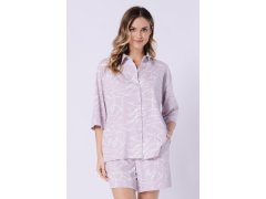 Pyžamo Leveza 1706 Žaneta kr/r M-2XL rozepínací