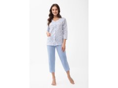 Pyžamo Luna 1305 7/8 2XL-3XL L26 rozepínací