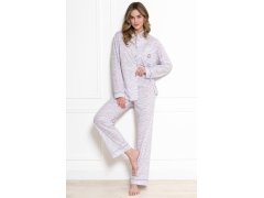 Pyžamo Leveza 1790 Penelopa, dlouhé rukávy, velikosti M–XL, rozepínací
