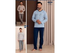 Pyžamo Regina 6010 dlouhé rukávy, velikosti M–3XL, Z26