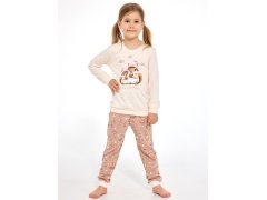 Pyžamo Cornette Kids Girl 594/200 Snack, délka rukávů 86–128