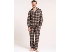 Pyžamo Moraj PDM5700-003 dlouhé rukávy, velikosti M–4XL, rozepínací