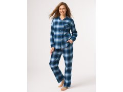 Pyžamo Key LNS 465 B26, dlouhé rukávy, velikost 2XL–3XL, rozepínací