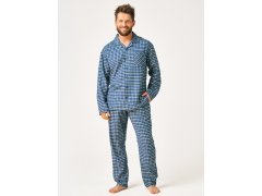 Pyžamo Key MNS 404 B26 dlouhé rukávy, velikosti M–2XL, rozepínací