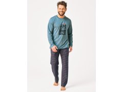 Pyžamo Key MNS 634 dlouhé rukávy, velikosti M–2XL