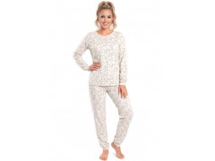 Pyžamo Donna Adore Long Ecru, dlouhé rukávy, velikosti S–2XL