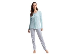 Pyžamo Luna 599 long/r 3XL Z24 dámské rozepínací 7227850