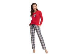 Pyžamo Luna 657 long/r Flanel M-2XL dámské 7227889